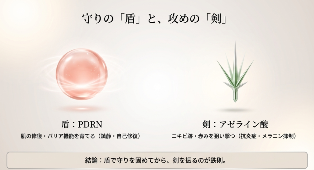 アゼライン酸は攻めの剣だから刺激がある