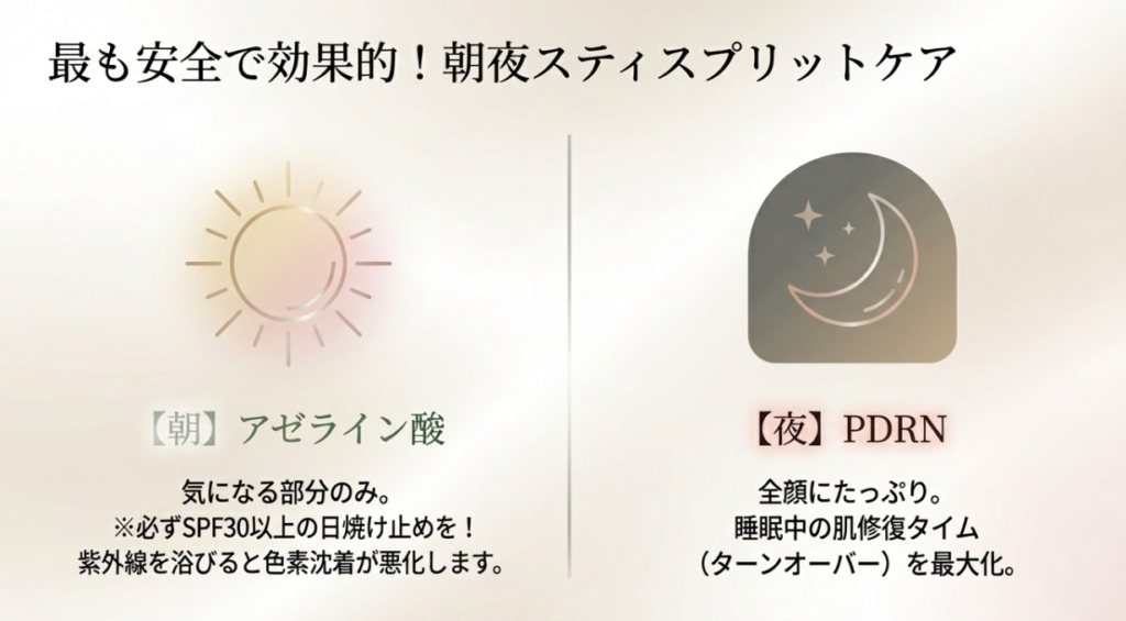 朝夜スプリットで刺激を最小限に抑える方法