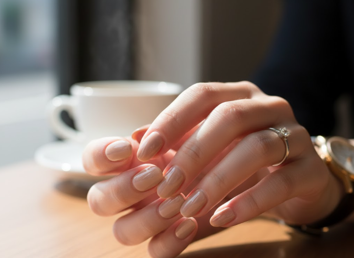 シンプルデザインで上品な手元に