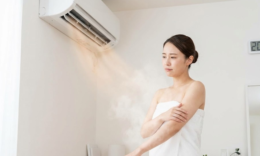 エアコンの風が肌のバリア機能を奪う過程