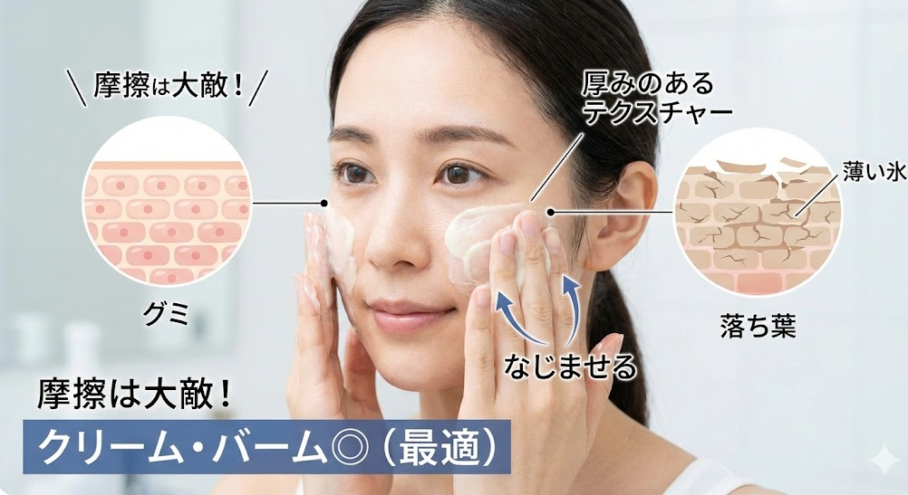 摩擦は大敵!厚みのあるテクスチャーを選ぶ理由