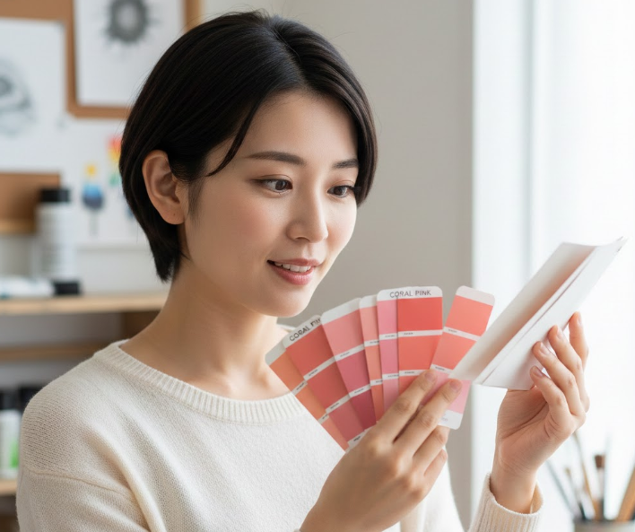コーラルに似た色の対応表