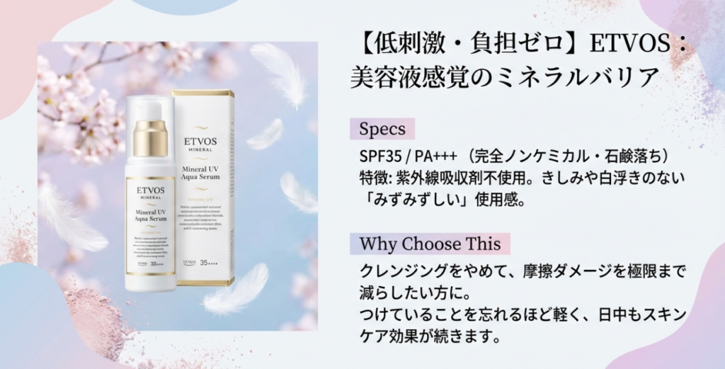 ETVOSで潤いながら石鹸落ちを叶える