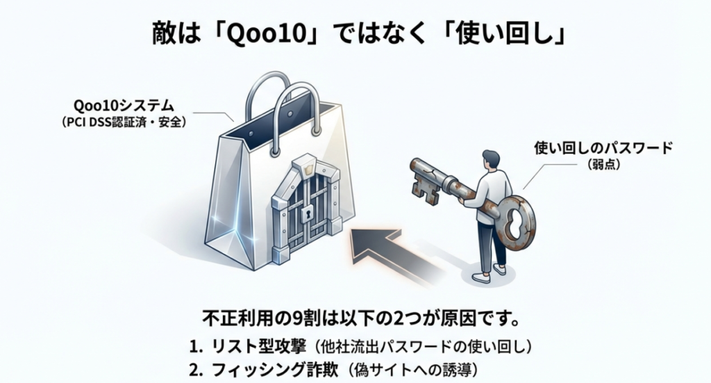 Qoo10クレジットカード不正利用の本当の原因