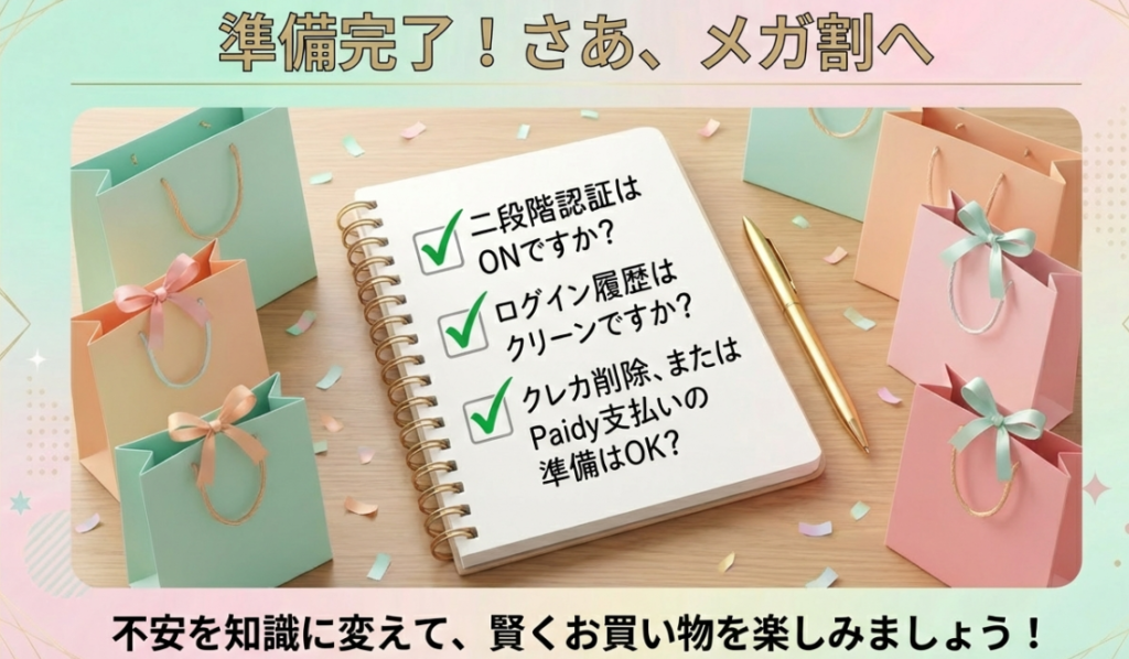 Qoo10クレジットカード不正利用対策を済ませてメガ割を楽しもう