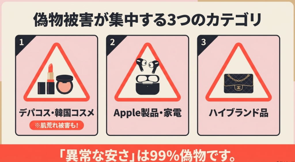 安さの影に潜む!偽物が多い3大危険カテゴリ