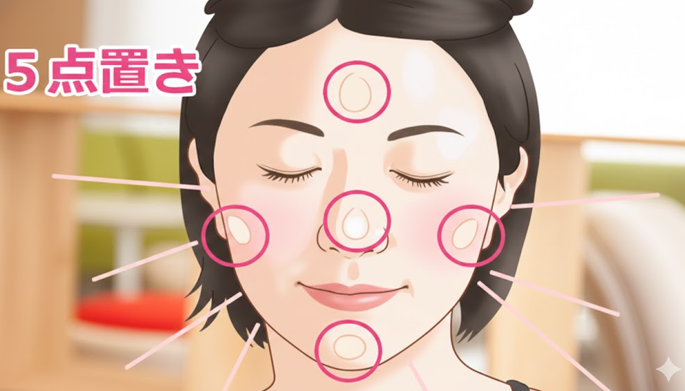 スポンジや5点置きで密着度を高めるプロの塗り方