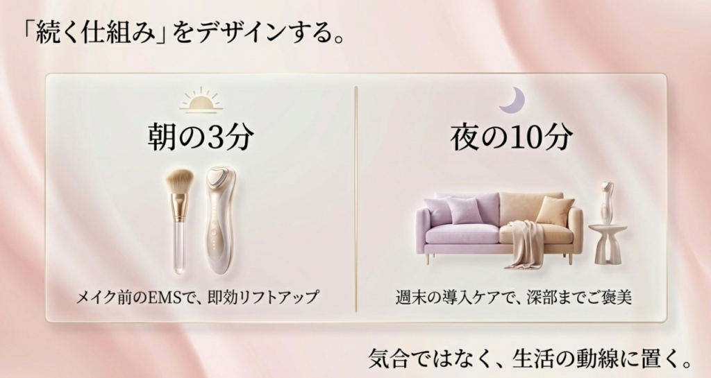 ズボラでも続く!美顔器を毎日の「習慣」にする具体的なコツ