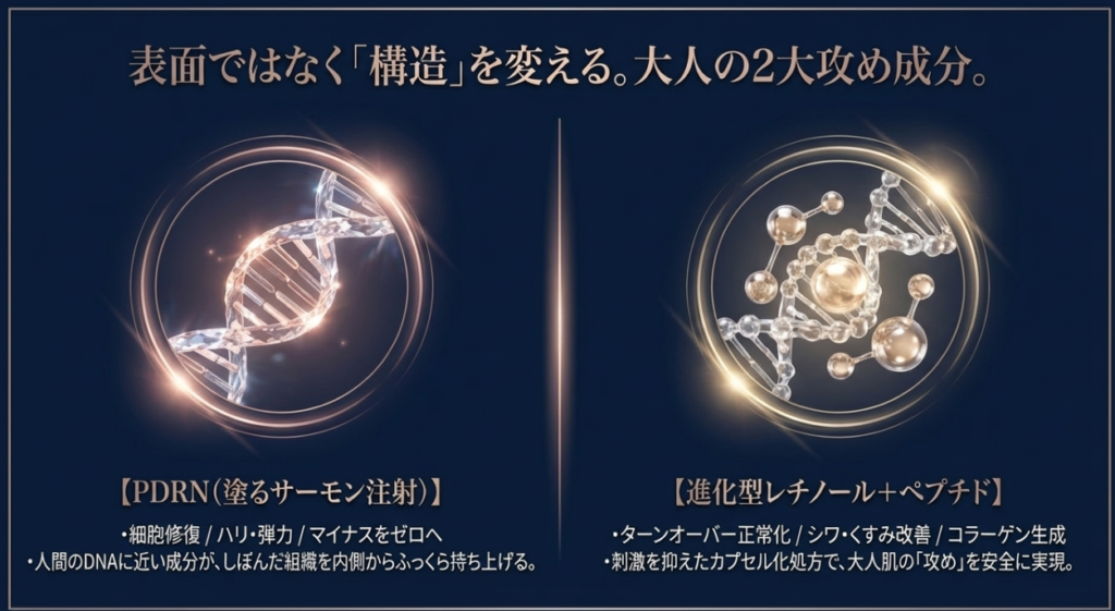 「進化型レチノール×ペプチド」で攻めのエイジングケア