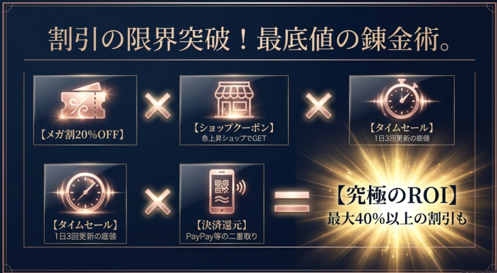 割引の限界突破!クーポン重ねがけと決済還元の裏ワザ