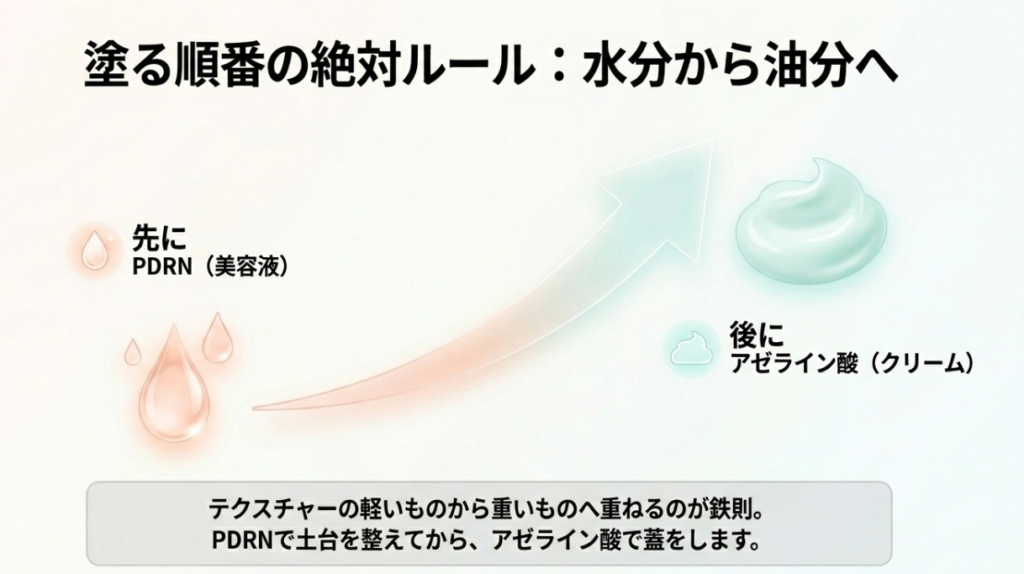 基本の順番とテクスチャーに沿った塗り方