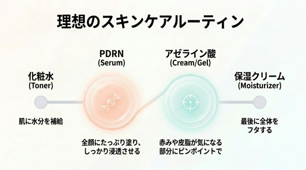 基本の順番とテクスチャーに沿った塗り方