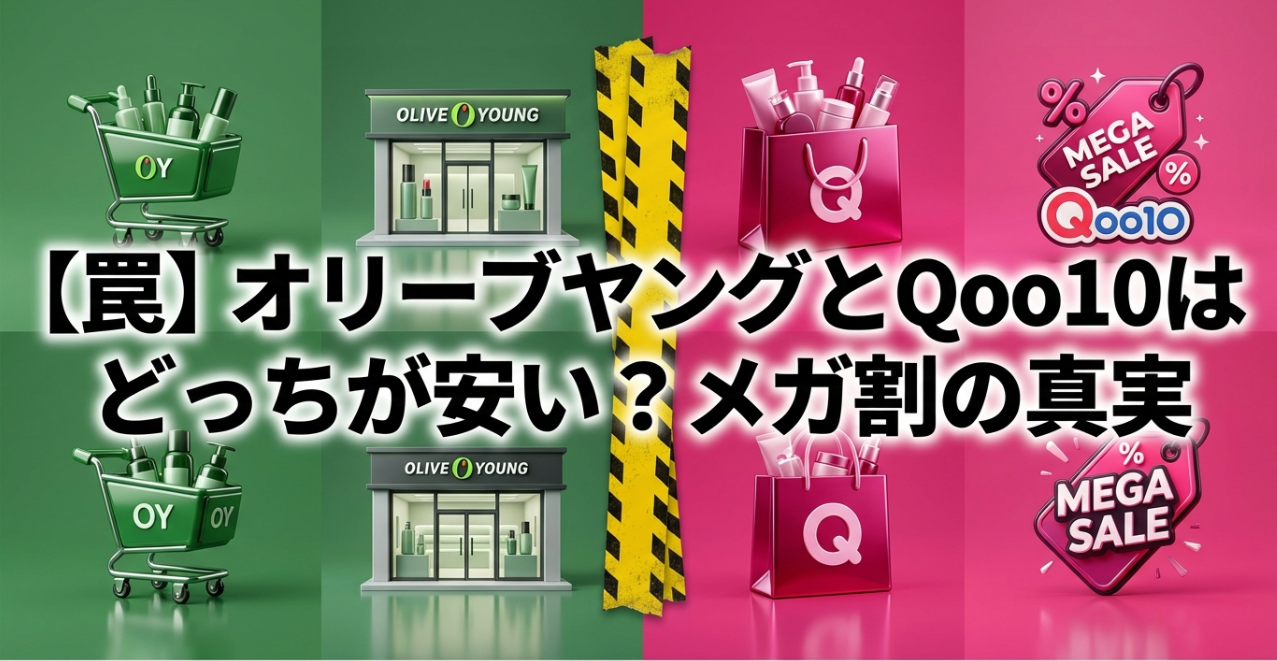 【罠】オリーブヤングとQoo10はどっちが安い？メガ割の真実