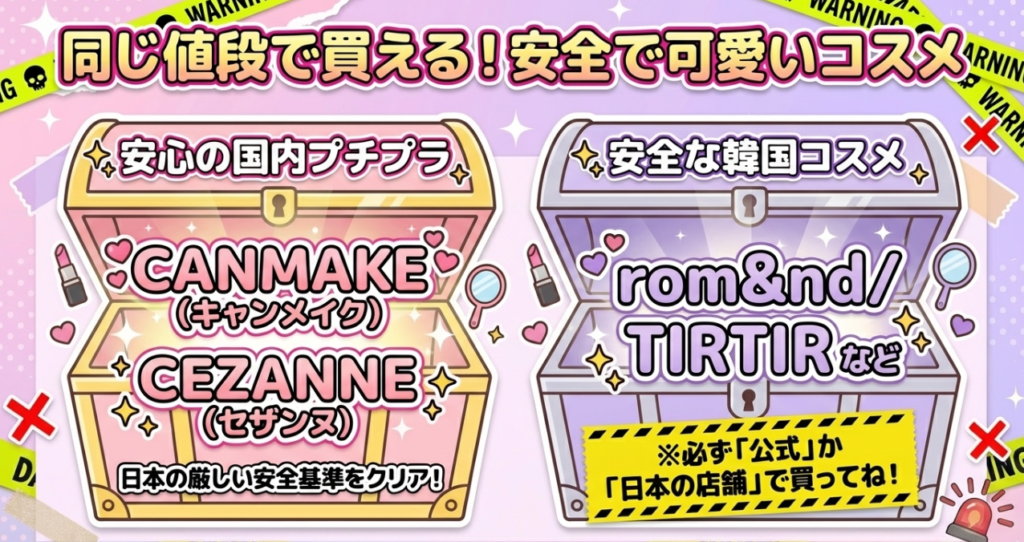 キャンメイクや韓国コスメへの乗り換え